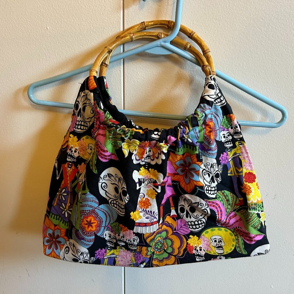 Sugar Skull handbag, Dia De Los Muertos, Rockabilly